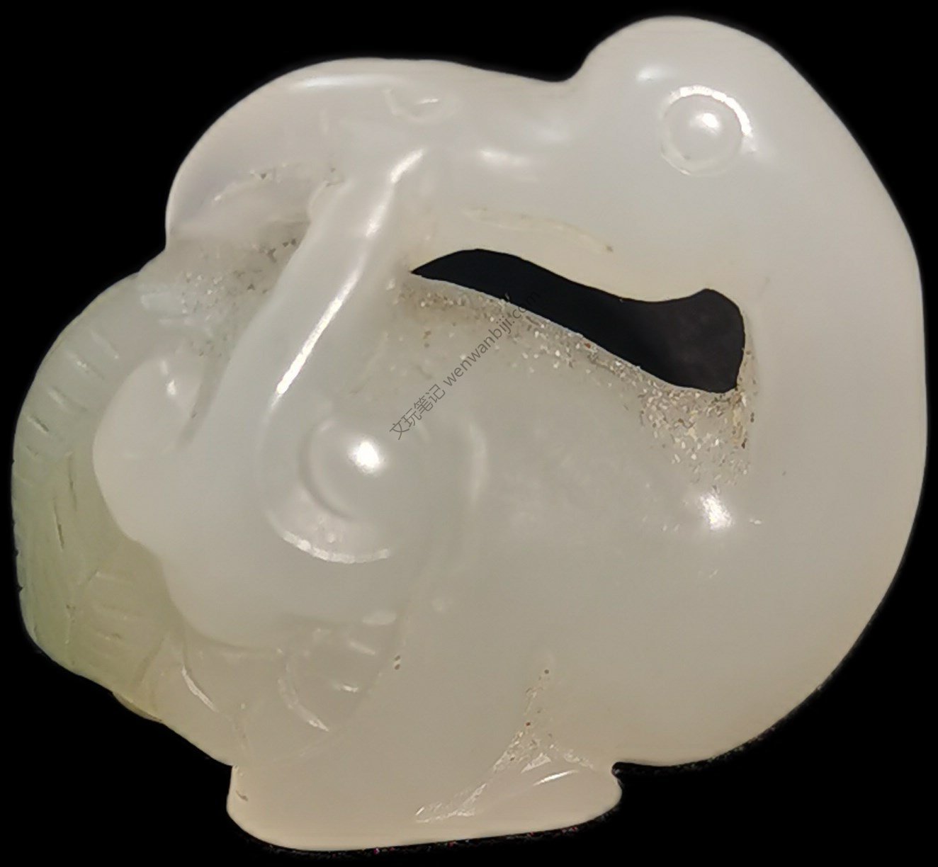 和田白玉圆雕玉天鹅。造型精美,文化 - 玉石 古代