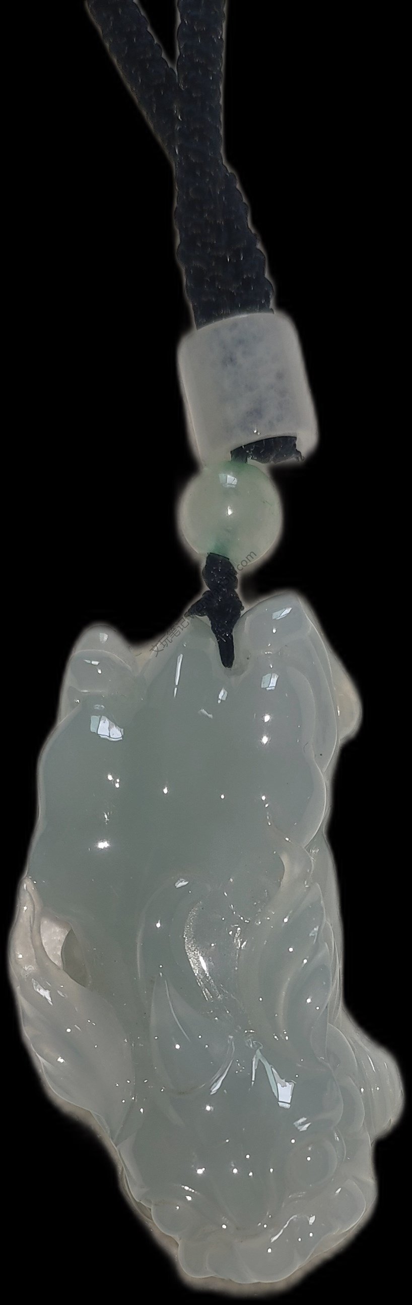翡翠三足金蟾挂。造型精美,鉴赏 - 玉石 古代