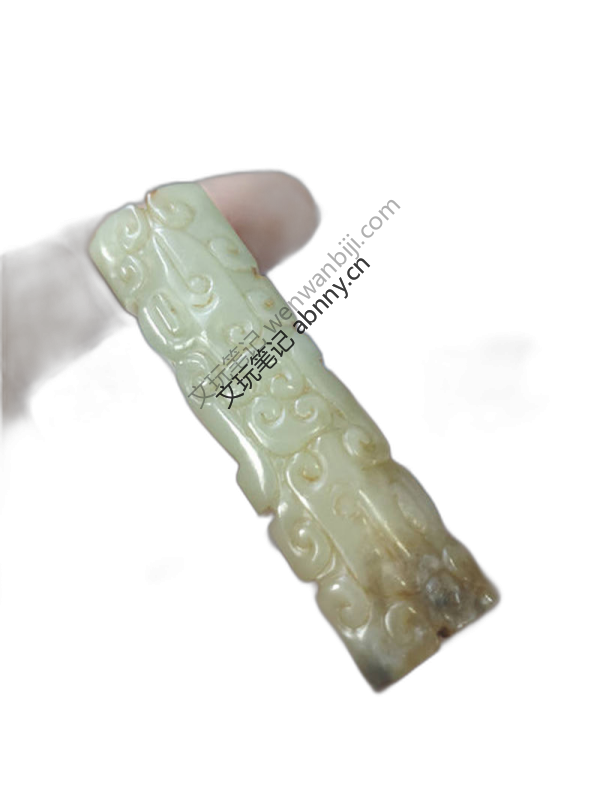 盘玩春秋卷云纹玉勒子，触摸两千多年的古玉风华 精品